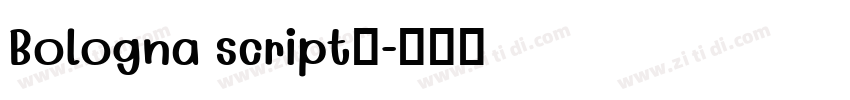 Bologna script字字体转换